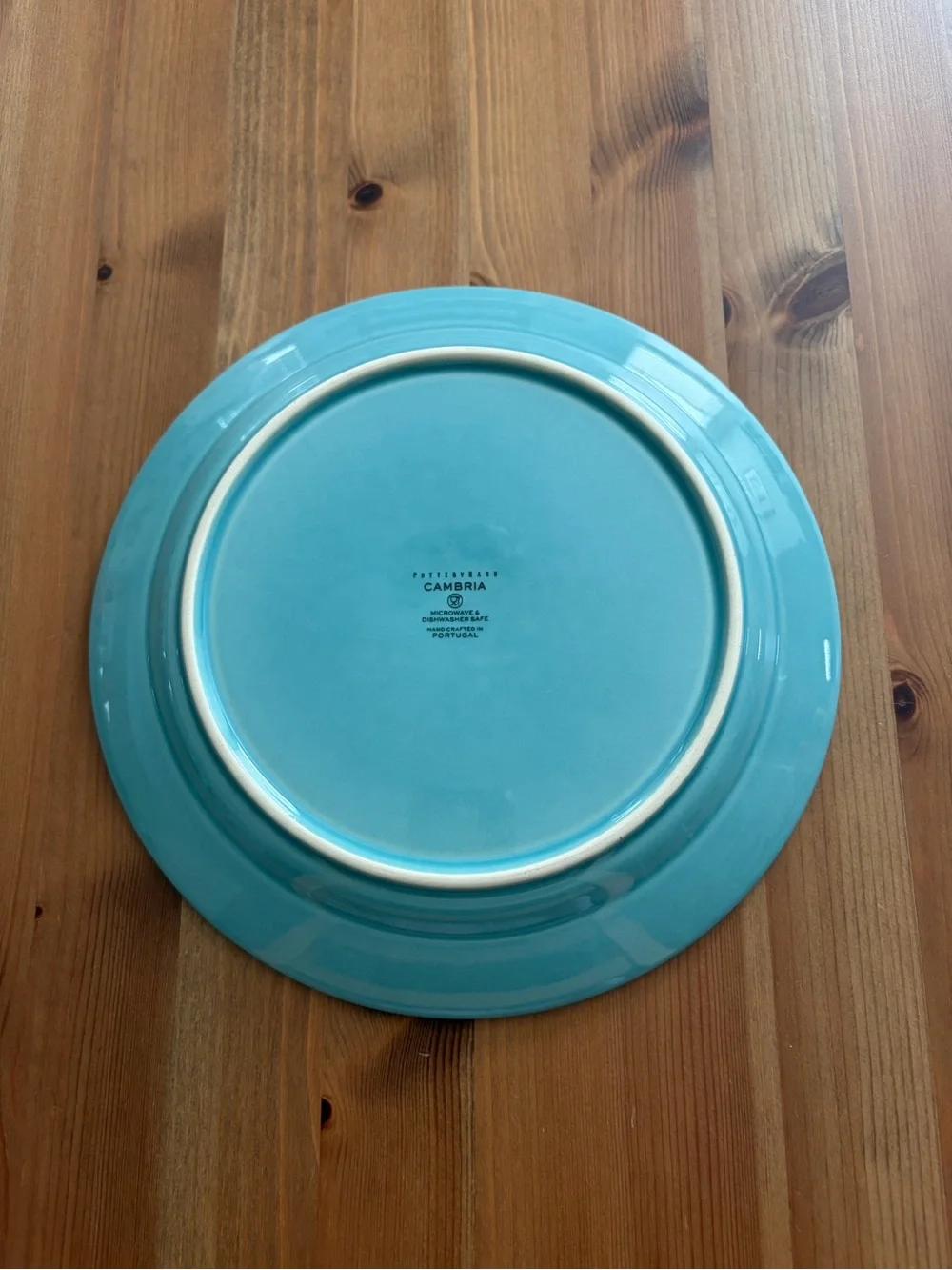 Pottery Barn Cambria Handcrafted Stoneware Salad Plates - Set Of 4 Turquoise